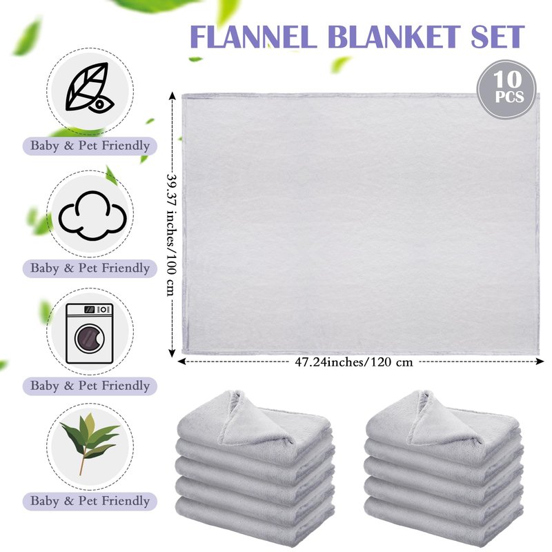 Breling 10 Pcs Cot Blanket Toddler Daycare Nap Blanket for Kids 39 x 47 Inch Fleece Baby Warm Fluffy Cozy Rest Time Supplies for Classroom, Preschool, Daycare or Nursery(Dark Gray)
