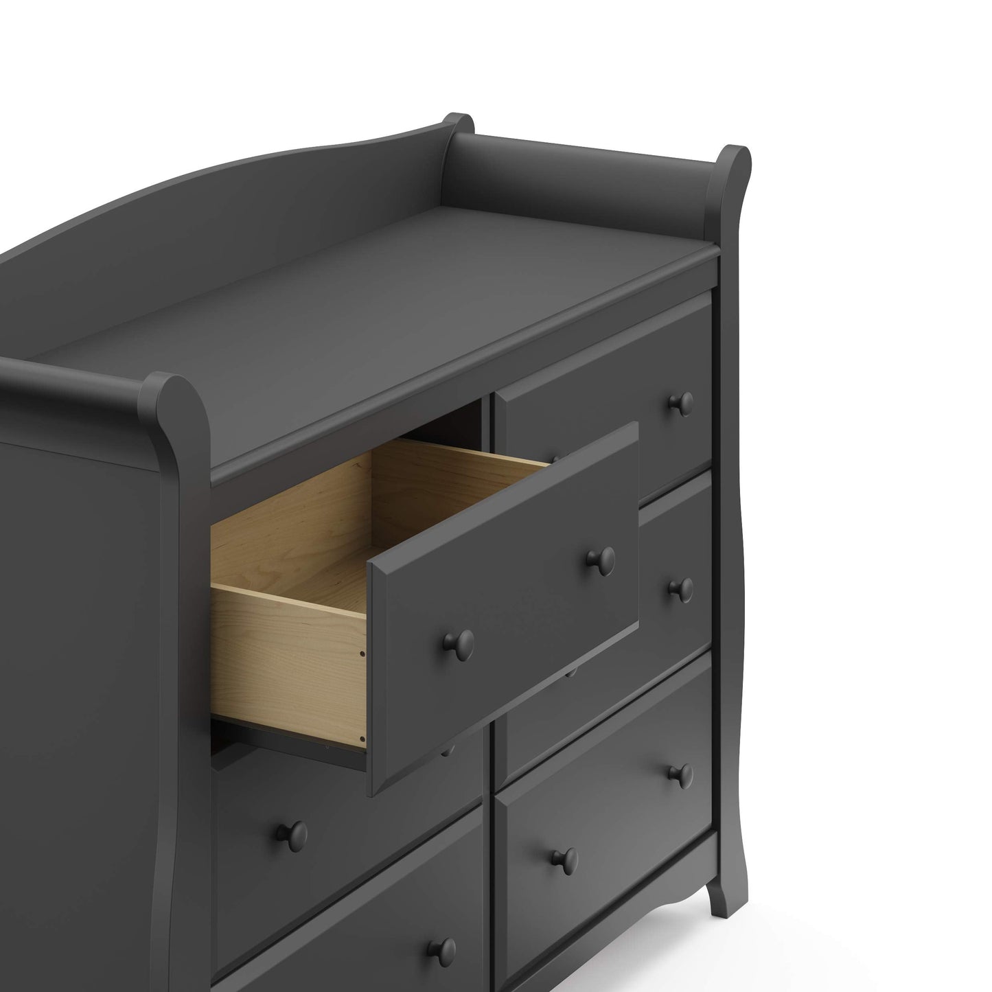 Storkcraft Avalon 6 Drawer Double Dresser (Gray) – Nursery Dresser for Kids Bedroom, Chest of Drawers