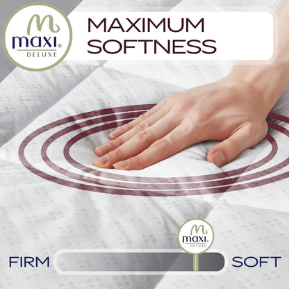 Maxi (33 75) Cot Size X Mattress Pad - Luxurious Cotton Sateen Mattress Protector - Soft, Comfortable, & Breatheable