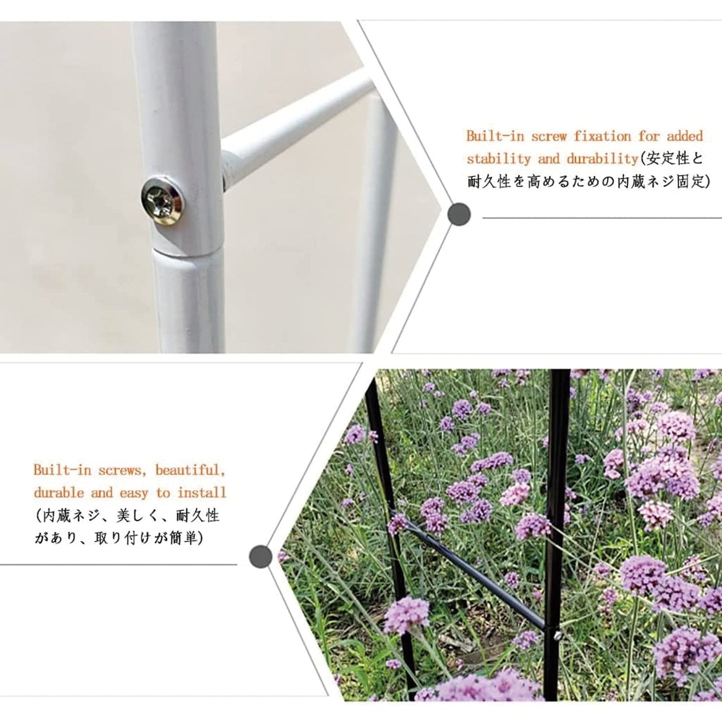 Extra Wide Metal Garden Arch Arbour with Base Weather Resistant Rose Trellis Archway for Wedding Garden Decoration Black 240x220cm (Dark Green 280 x 220cm)