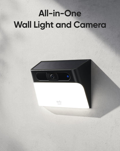 eufy Security Solar Wall Light Cam S120 (2-Pack), Solar Security Cameras Wireless Outdoor, Built-in 8GB Storage, Motion Activated Light, AI Detection, IP65 Waterproof, Spotlight, No Monthly Fee