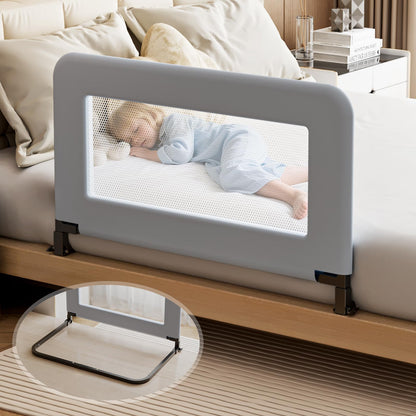 strentiki Toddler Bed Guard Rail for Baby - Sturdy Metal Safety Rail for Twin, Crib, Queen, Bunk, Full Side Beds - Kids Guardrail Protector