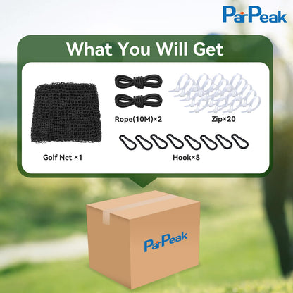 Golf Practice nets for Backyard 15x60ft Driving Real Golf Balls Nylon Netting, Golf Hitting Net for Garage Swing Training, Heavy Duty Sports Netting
