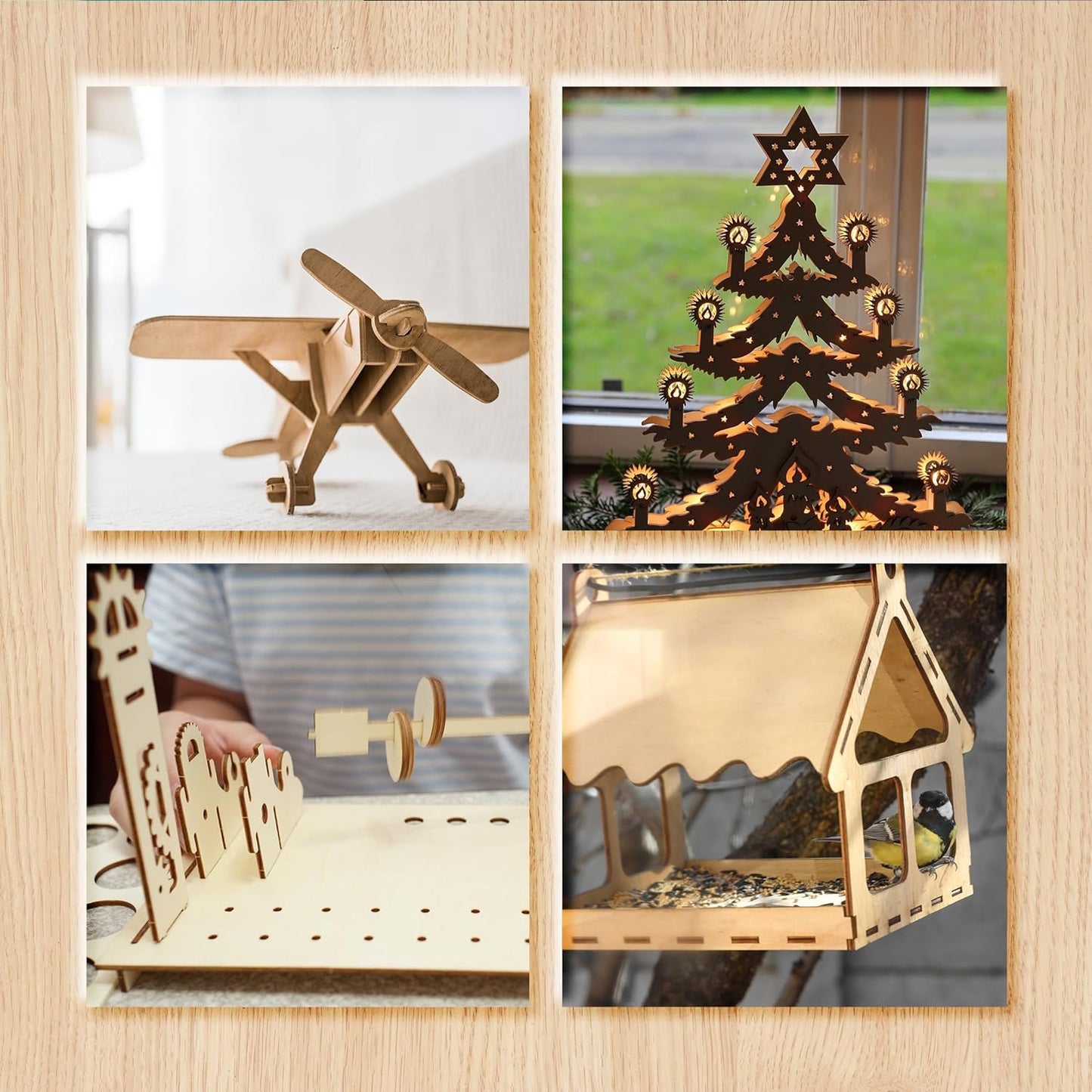 12 Pack Basswood Sheets 1/8x12x12 Inch, Unfinished Wood for Crafts, 3mm Basswood for Laser Cutting Engraving, Wood Burning, Architectural Models, Plywood Board for Painting. (12x12x1/8inch)