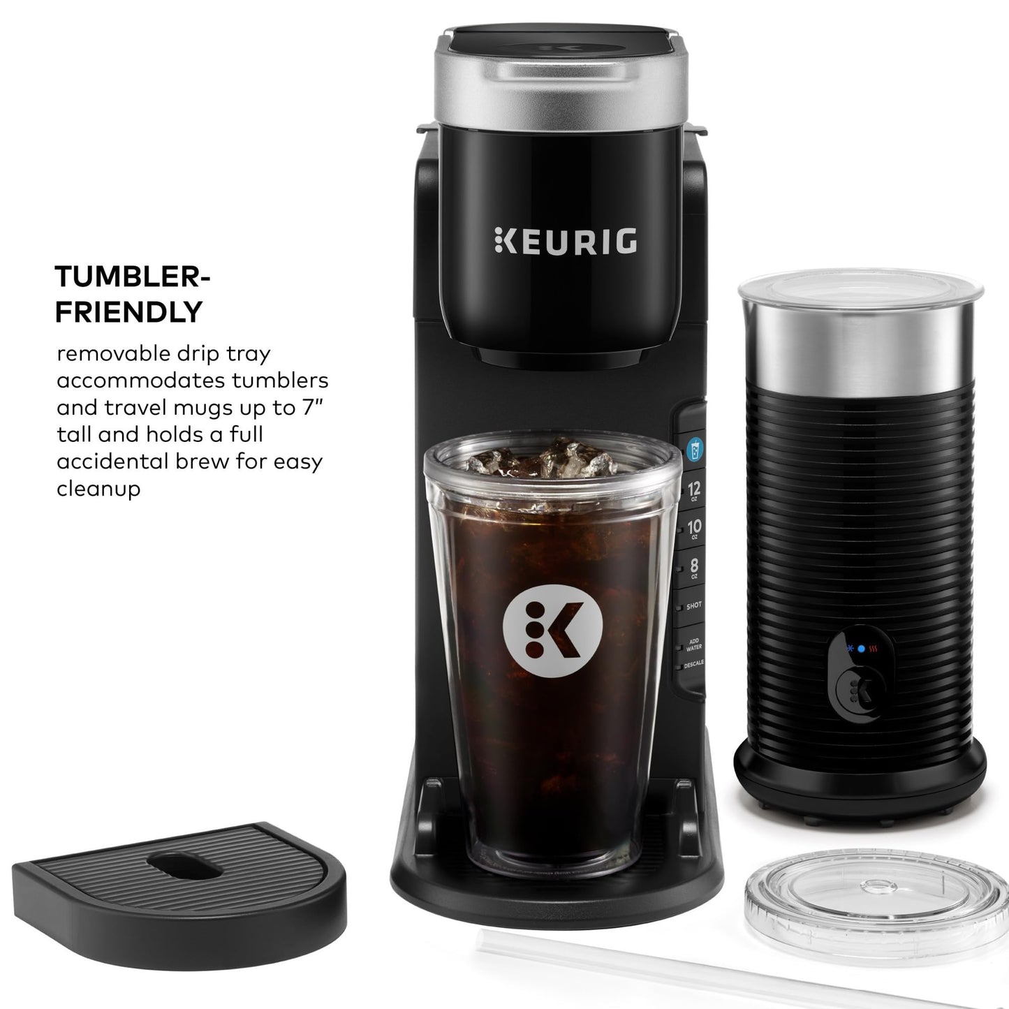 Keurig K-Café Barista Bar Single Serve Coffee Maker and Frother, with 3 Brew Sizes, Hot and Cold Coffee Capabilities, 2oz Coffee Shot Button, Black
