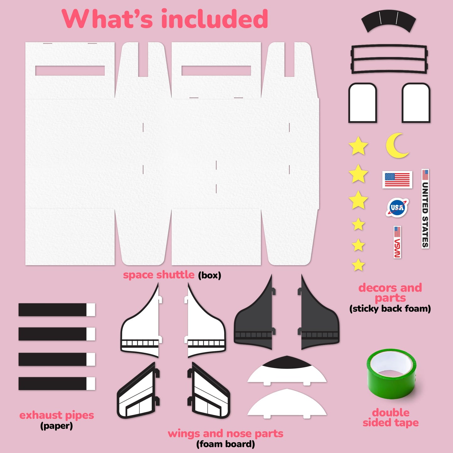 ArtCreativity Valentines Mailbox Kit - Make Your Own Valentines Box Kit for Girls & Boys - Includes Box, Double-Sided Tape, and 18 Decorative Foam Pieces - Cute Valentines Crafts Supplies