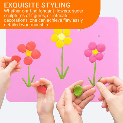 Fondant Cake Foam Pad, 5 Holes Silicone Sponge Mat for Fondant Flower Making Drying Shaping, Cake Decorating Tools for Sugarpaste Clay Baking Supplies