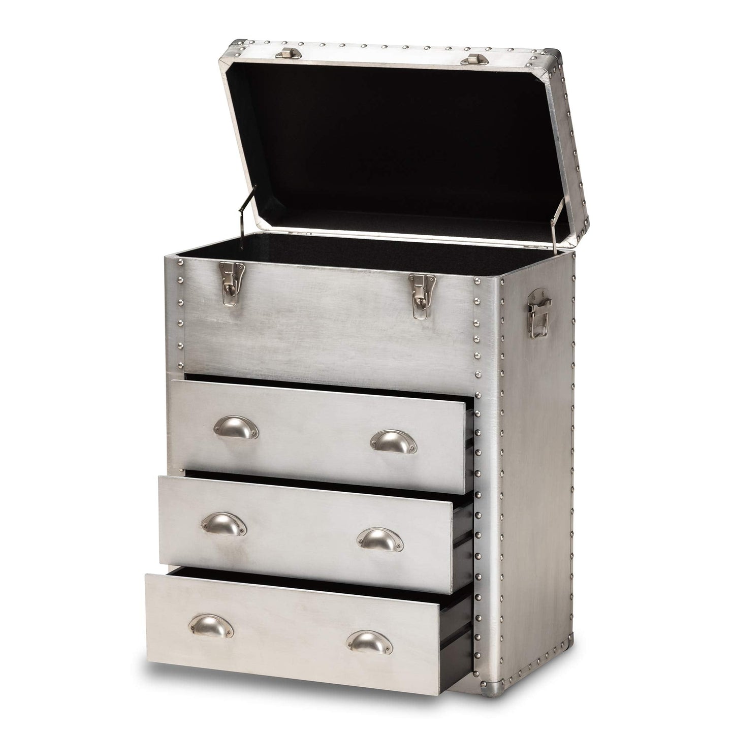 Baxton Studio Multipurpose Shelving and Cabinets, Silver