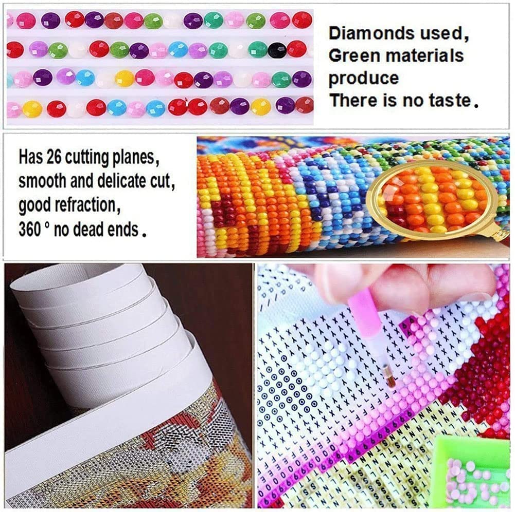 DIY 5D Diamond Art Painting by Number Kits for Adults16x20 Painting Cross Stitch Full Drill Crystal Rhinestone Embroidery Pictures Arts Craft for Home Wall Decor