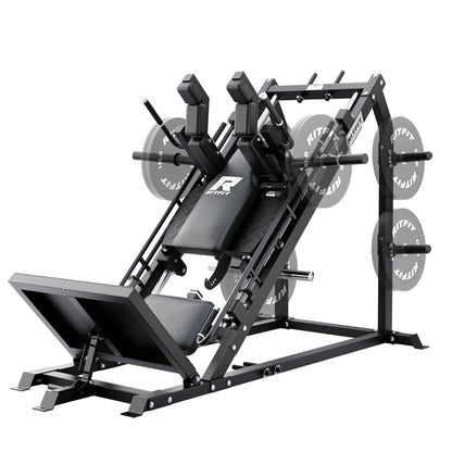 RitFit Gazelle Pro 3 in 1 Leg Press and Hack Squat Machine - High-Tensile Steel Leg Press Machine, 2000lbs Capacity, Adjustable Angles with Weight Storage (Black)