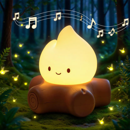 Cute Ghost Campfire Lamp, Halloween Decor,Kids Night Light，Adjustable Dimmable Rechargeable Night Light for Kids, Girls, Boys Gifts,Halloween,Christmas Decorations