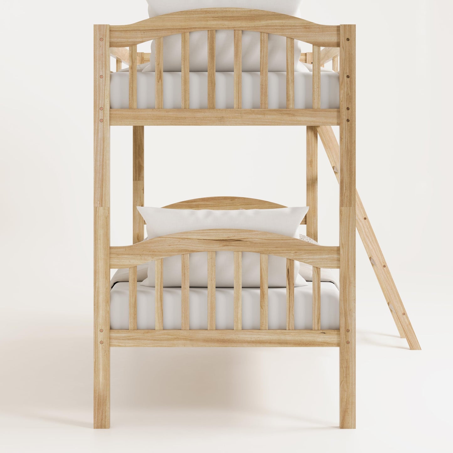 Storkcraft Long Horn Twin-Over-Twin Bunk Bed (Natural) - GREENGUARD Gold Certified, Converts to 2 Individual Twin beds
