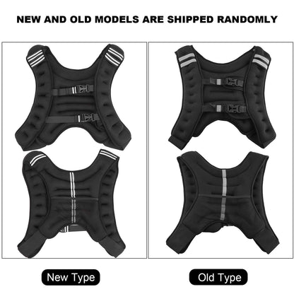 Domary Weighted Vest, Adjustable Fitness Training Vest with Elastic Material and Widened Shoulder Straps for Strength Training and Cardio Workout