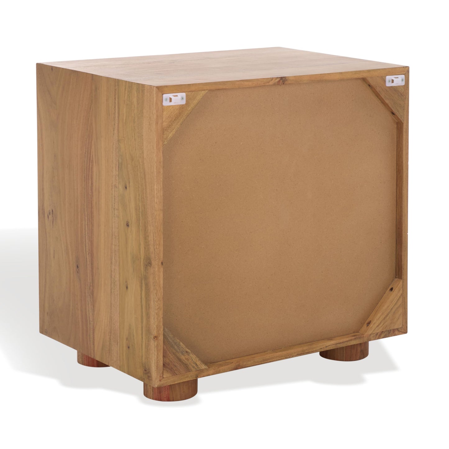 SAFAVIEH Couture Collection Lesliette Natural Brown 3-Drawer Solid Wood Nightstand (Fully Assembled)