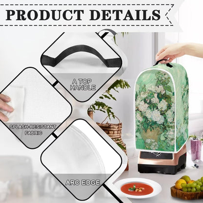 Van Gogh White Rose Blender Appliance Cover, Dust Cover for Stand Mixer or Coffee Maker, Keep Your Kitchen Clean
