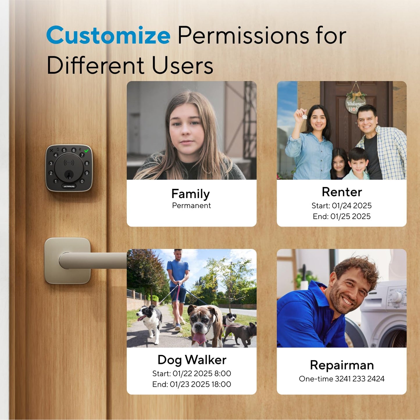 ULTRALOQ Bolt NFC WiFi Smart Lock, Keyless Entry Deadbolt with iPhone/Android Tap, App Remote Control, Keypad, Works with Apple Home, Siri, Alexa, BHMA Certified, Easy Install, 10 Mo. Battery