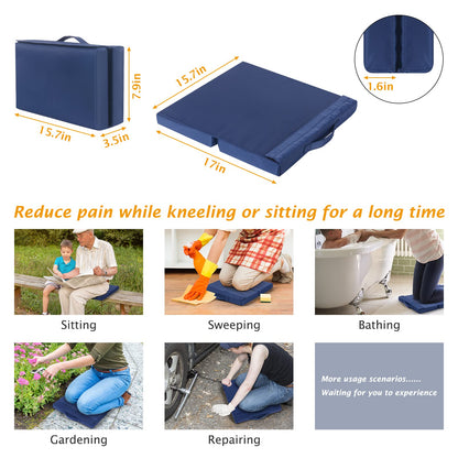 Patented Garden Kneeler and Seat Heavy Duty, Upgraded Garden Bench with Thicker Wider Soft Detachable Kneeling Pad, with 2 Tool Store Pouches, Nice for Mother Father Gardeners