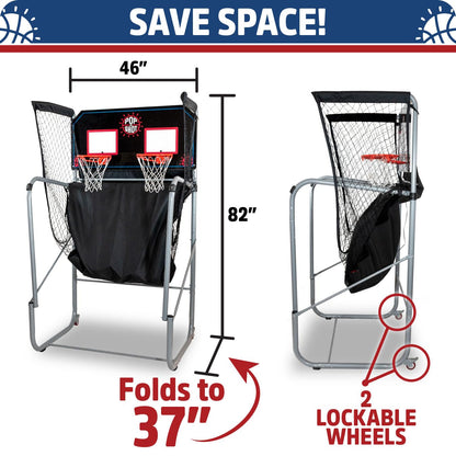 Pop-A-Shot Official Home Dual Shot Basketball Arcade Game - (Black)