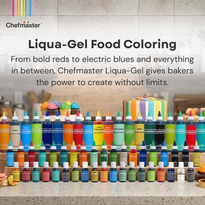 Liqua-Gel Food Coloring by Liquid Whitener - Professional-Grade Dye for Brighter Whites & Pastels | 16 oz
