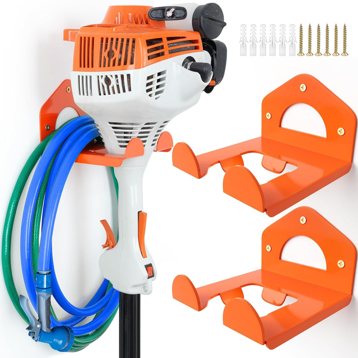 Reliahom Garage Organization - Heavy-Duty Weed Eater Hanger & Garden Tool Organizer | 2-Pack