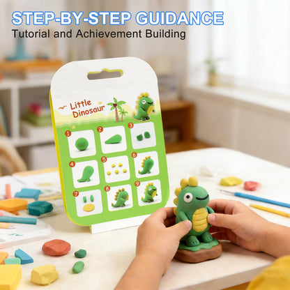 Air Dry Clay Kit for Kids: 12 Animals Modeling Magic Clay Set with Sculpting Tools and Tutorials Safe Non-Toxic & Light Soft DIY Art Craft Molding Clay School Class Home Party Gifts for Boys Girls