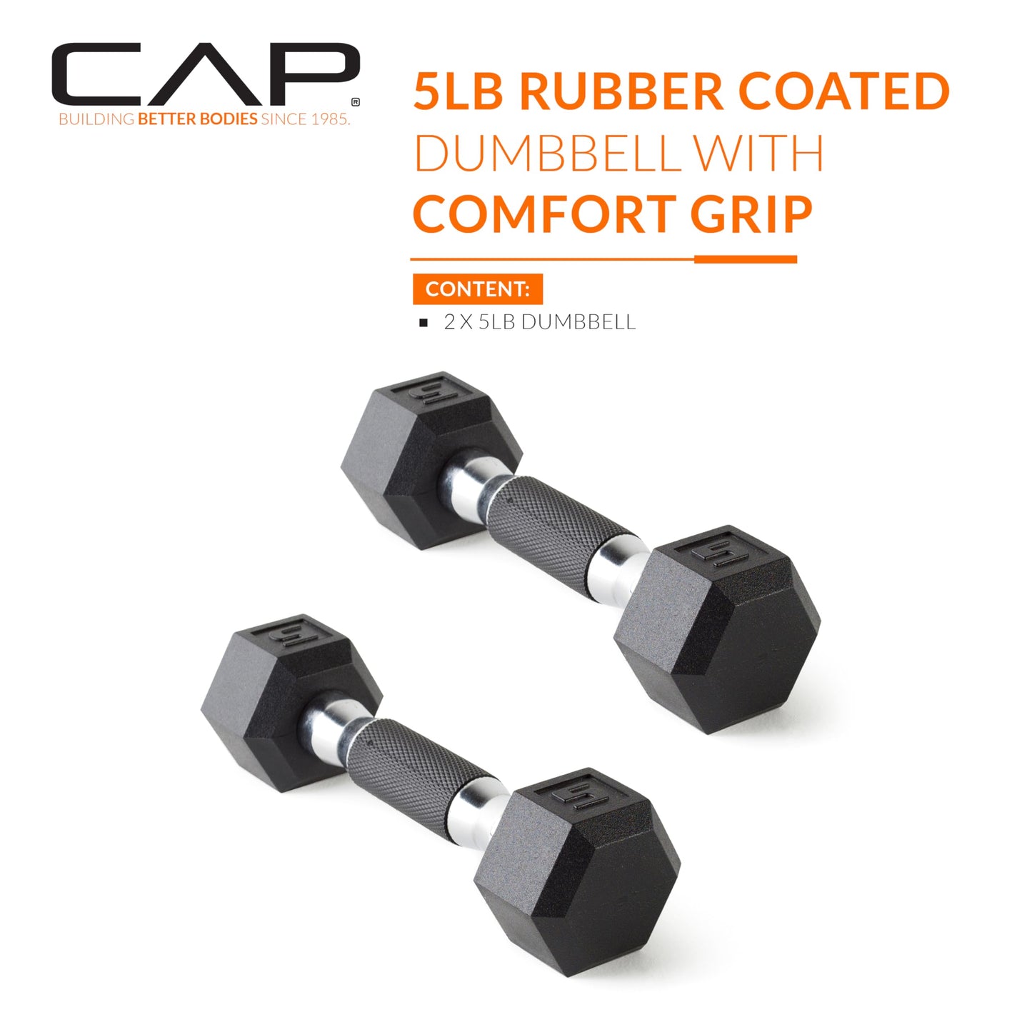 CAP Barbell Coated Dumbbell Weight | Multiple Options Pairs & Sets