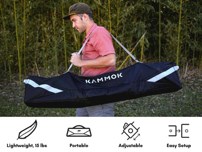 Kammok: Swiftlet Portable Hammock Stand | Lightweight, 15lbs, Easy, Fast Setup, Chair Mode. (Carry Bag with Straps. Made for Home-to-Travel, Camping, Park, Backyard), *Hammock Sold Separately*