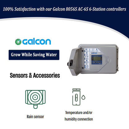 Galcon 8056S AC-6S 6-Station Indoor Irrigation or Outdoor Controller-Seconds Operation