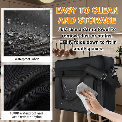 WMDYFDC Ninja Slushie Machine Carrying Bag for FS299, FS300 & FS301, Protective Travel Bag withFront Opening, Removable Rigid Bottom, Internal Fixing Straps & Luggage Strap