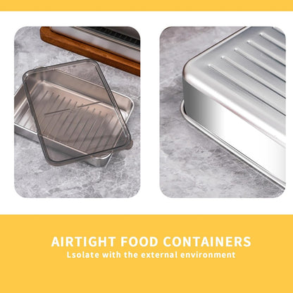 2 Pcs Deli Containers with Lids, Refrigerator Bacon and Cheese Storage Containers, Dishwasher Safe Long Deli Meat Tray