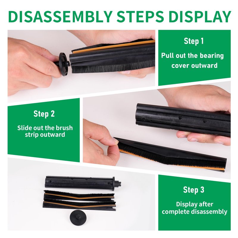 L40 Ultra TriCut Main Brush Replacement Compatible with Dreame X40 Ultra/X30 Ultra/L10s Pro Ultra/L10s Ultra/L20 Ultra | Anti-Hair Wrap Roller | Deep Cleaning for Pet Hair, Carpet & Hard Floor