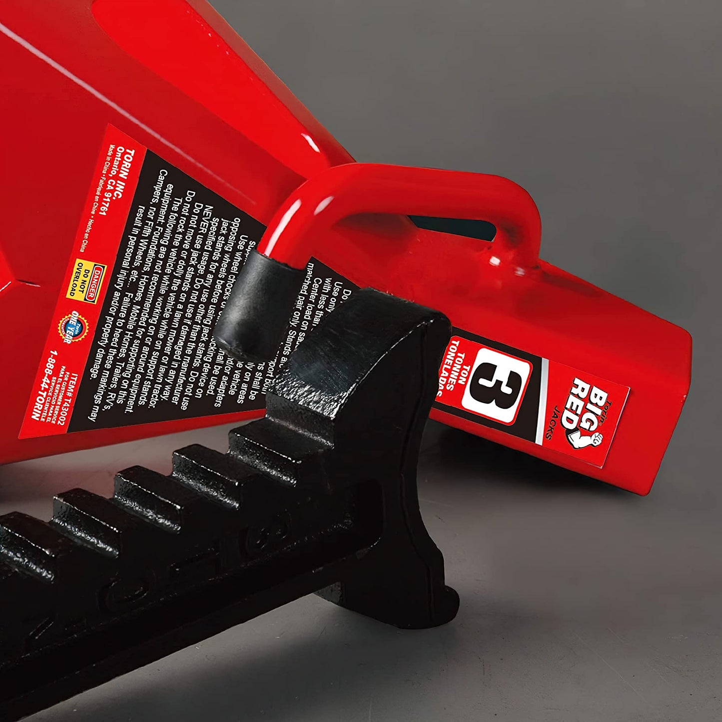 BIG RED T43202 Torin Heavy Duty Steel Jack Stands: 3 Ton (6,000 lb) Capacity Car Lifting Stand,1 Pair (Not Suitable for SUV,Truck)