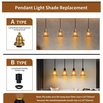 Ceiling Fan Replacement Globes, 4 Pack Chrysanthemum Pattern Fixture Replacement Globes Shades with 1-5/8" Fitter, ALUCSET 4.5" Height 4-3/4" Diameter, Metal Cover for Pendant Lamp-Yellow Brass&Gold