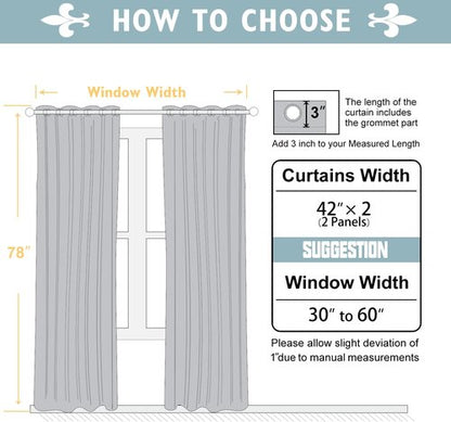 ChrisDowa Blackout Curtains - Thermal Insulated Room Darkening Panels, Forest Green | 42 x 78 Inches, 2-Piece Set