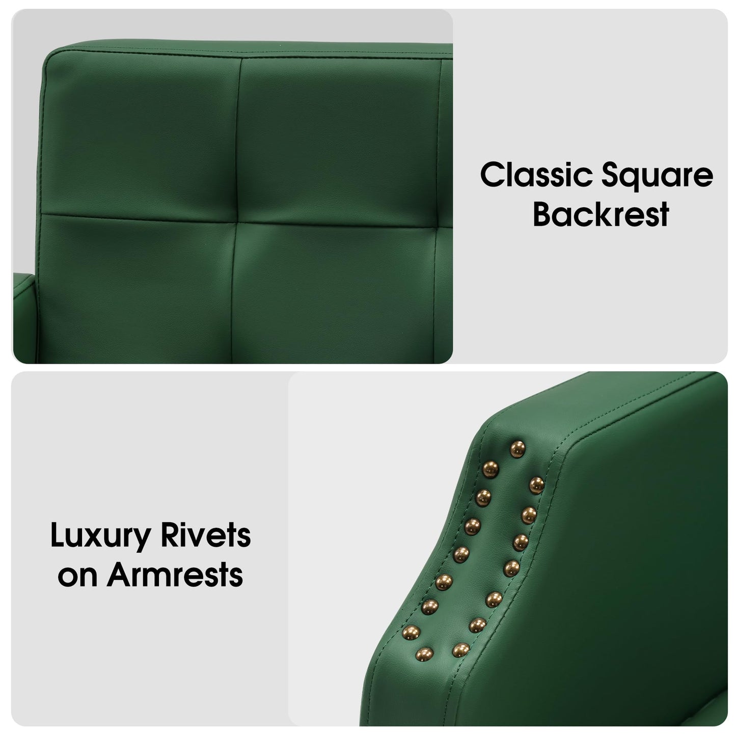 BarberPub Classic Salon Chair for Hair Stylist,Hydraulic Barber Styling Chair,Beauty Salon Spa Equipment 8818 (Green)