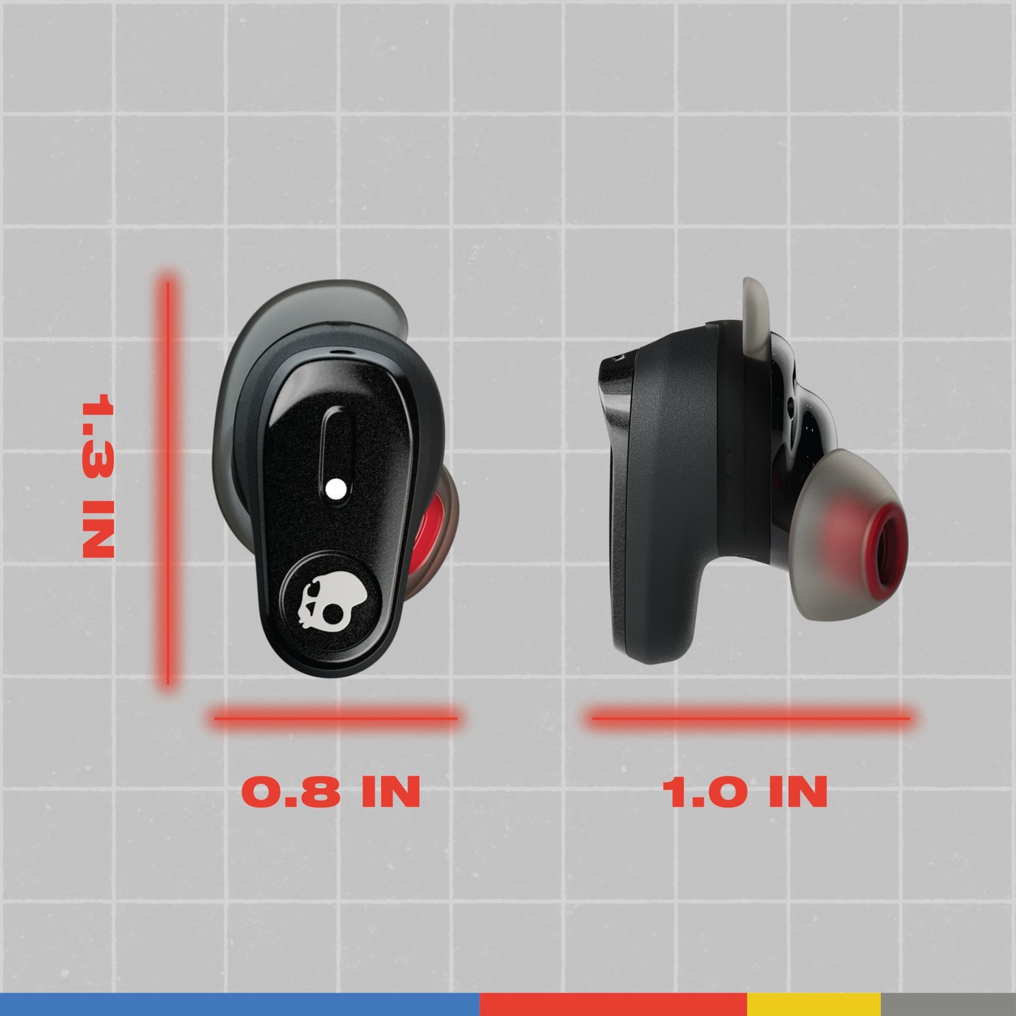 Skullcandy Method 360 ANC Wireless Earbuds, Sound by Bose, Bluetooth Headphones, Premium Noise Cancelling, Up to 40 Hrs Battery, Sweat and Water Resistant, Microphone for iPhone Android - Plasma