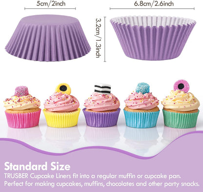 Baking Cups: 100 pieces Paper Cupcake Liners Wrappers for Wedding, Birthday, Baby Shower, Holiday Party