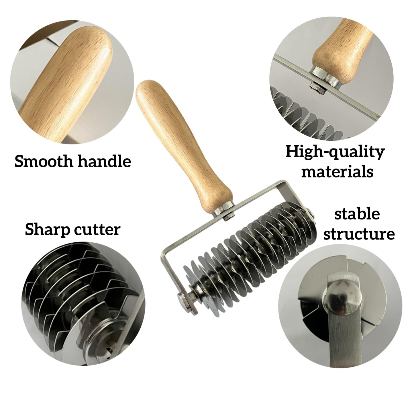 Pastry Lattice Roller Cutter，Stainless Steel Pie Crust Cutter Tool for Pastry Dough, Pizza Bread and Beef Wellington