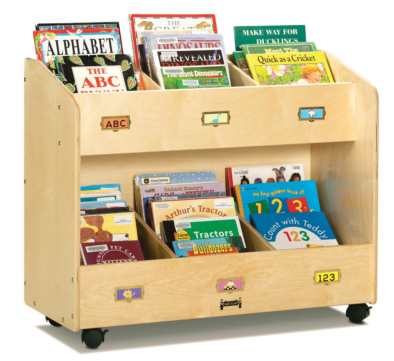 Jonti-Craft 5368JC Mobile 6-Section Book Organizer - Kids Bookshelf & Storage