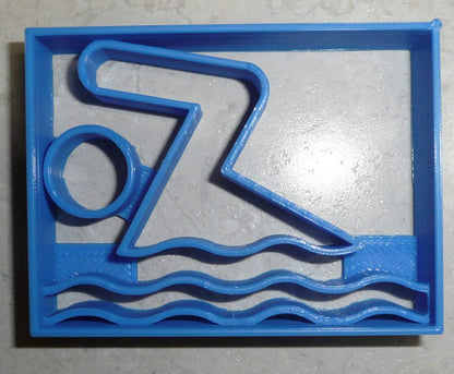 SWIMMING SYMBOL SCHOOL POOL WATER SWIM SPORT ATHLETICS COOKIE CUTTER - MADE IN USA PR2498