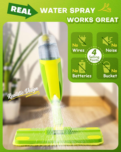 Toddler Spray Mop-Montessori Toys Mini Size Cleaning Mini Mop that Really Spray -Kid Pretend Play Toys Gift for Toddlers Girls Boys