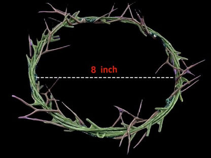 Crown of Thorns - Wearable Easter Theatrical Prop on Purple Satin | 8-Inch Diameter for Home & Church Decor