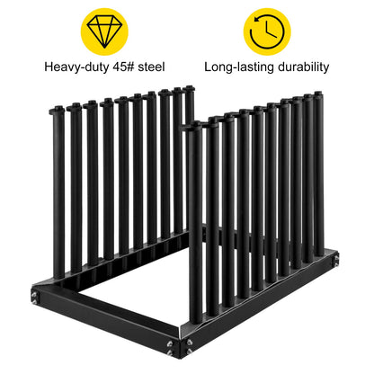 Bestauto Windshield Rack 9-Lite, Glass Rack for Truck Transportation - Steel, 24-Inch Height with PVC Pad & Foam Padding