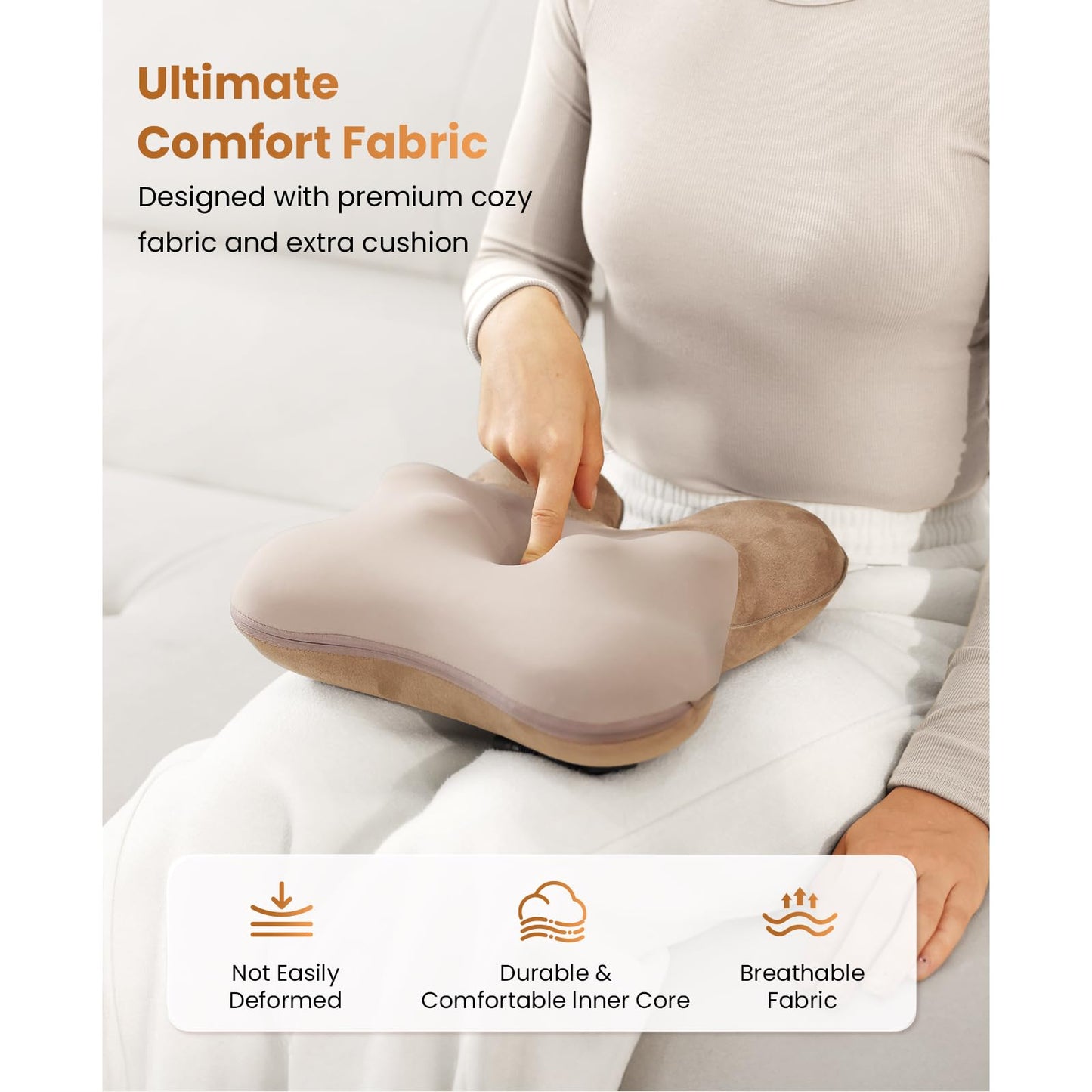 BOB AND BRAD Cordless Back Massager with Heat FSA Eligible HSA Eligible, Shiatsu Neck Massager for Pain Relief Deep Tissue, 3D Kneading Massage Pillow for Pain Relief, Birthday Gifts for Women Men