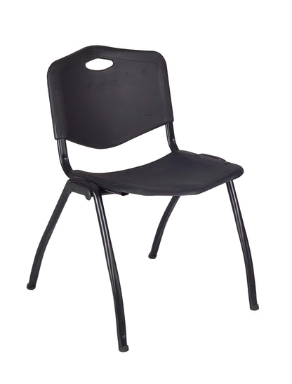 Regency Kobe 72 x 30 in. Flip-Top Training Nesting Table- Noble Oak, 2 M Stack Chairs- Black
