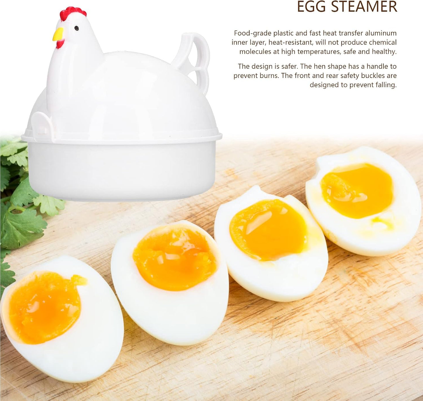 Rapid Egg Cooker, 4 Egg Capacity Electric Cooker for Hard Boiled, Poached, Scrambled Eggs for Home Kitchen