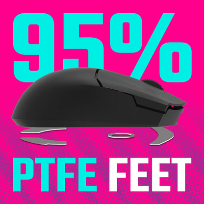 Cooler Master MM712 Wireless Gaming Mouse Black with Adjustable 19,000 DPI, 2.4GHz and Bluetooth , Ultraweave Cable, PTFE Feet, RGB Lighting and MasterPlus+ Software