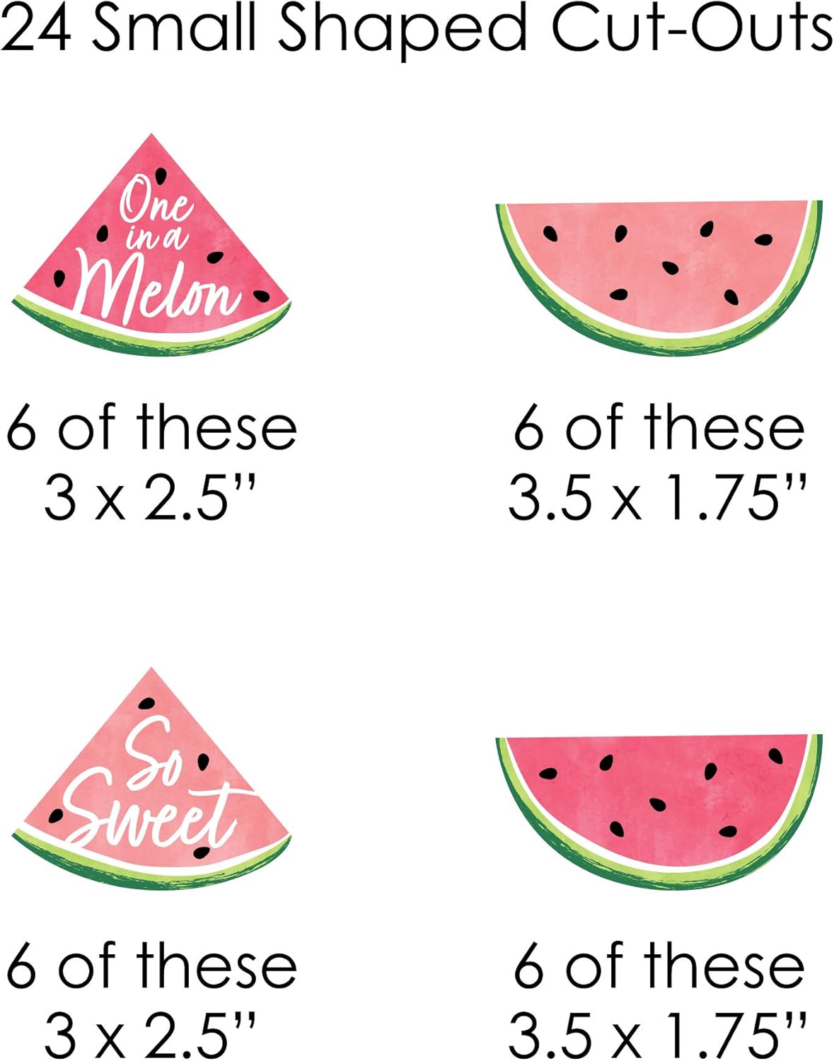 Big Dot of Happiness Sweet Watermelon - 44 Pieces Fruit Party DIY Decorations Clothespin Garland Banner
