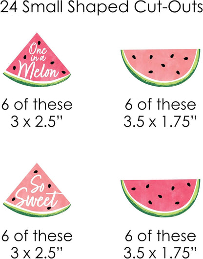 Big Dot of Happiness Sweet Watermelon - 44 Pieces Fruit Party DIY Decorations Clothespin Garland Banner