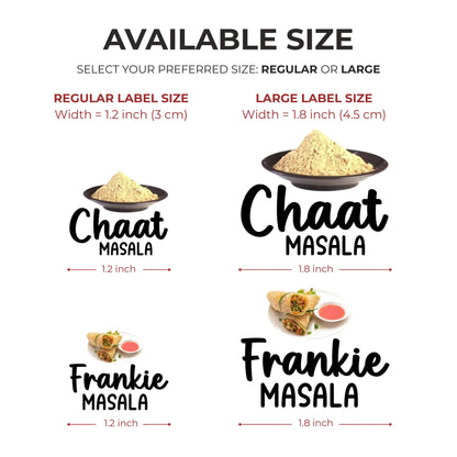 Indian Kitchen Labels Set, 48 Labels, Spice and Pantry Organization Stickers, 1.2 Inch Width